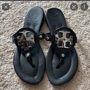 Tory Burch Black leather miller sandals